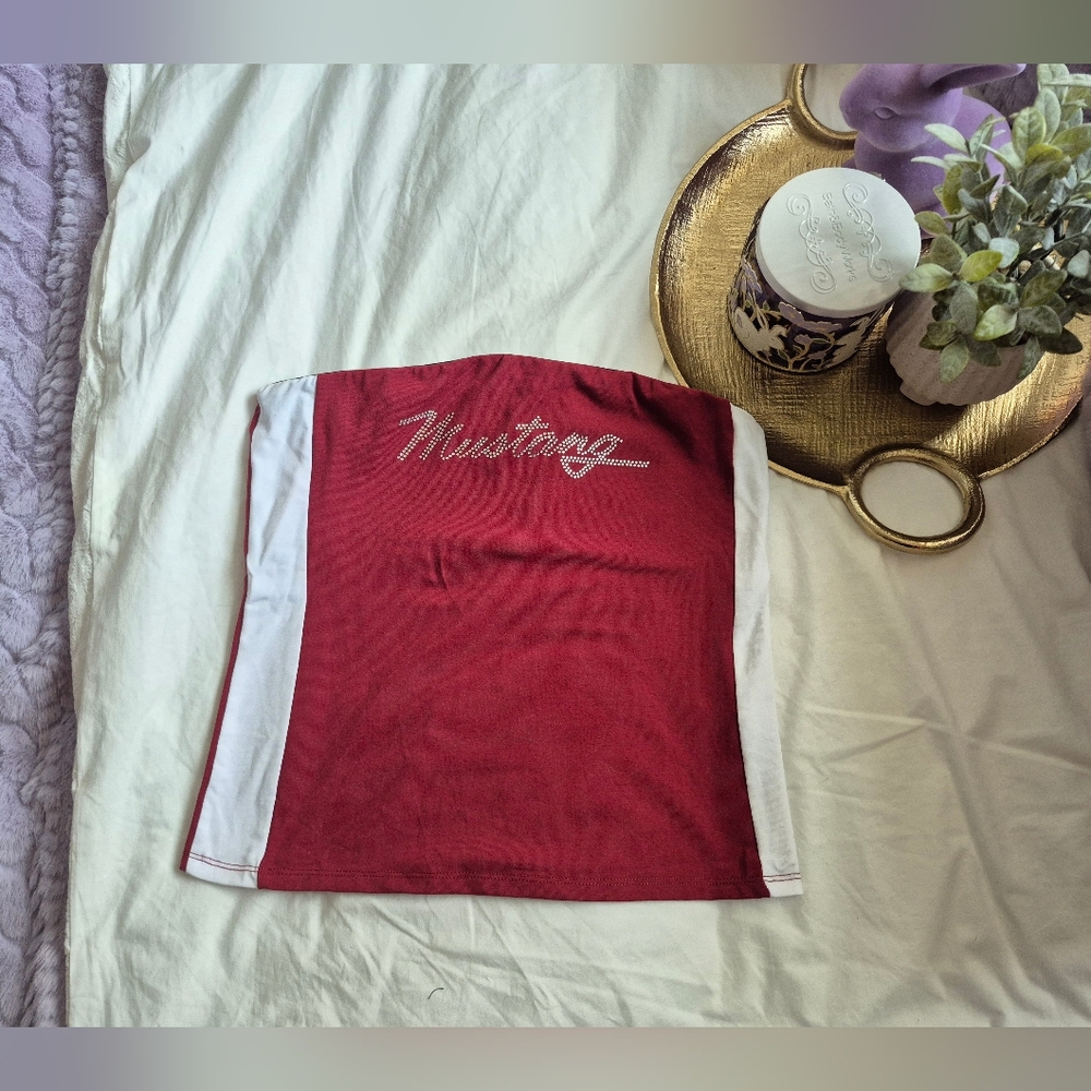 Ford Mustang Red Rhinestone Tube Top